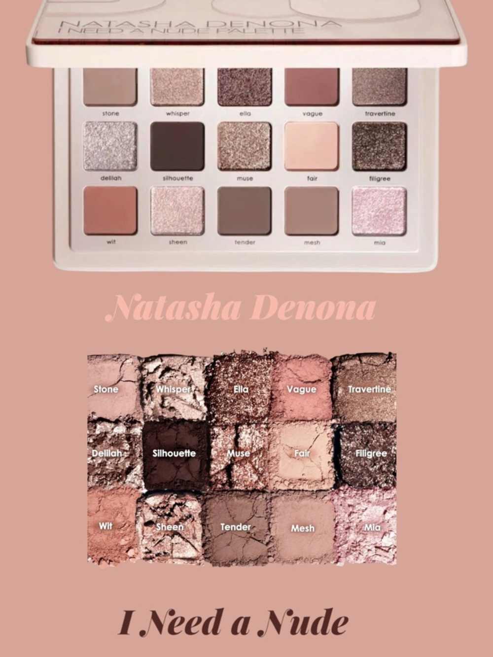 BNIB ✅ Natasha Denona I NEED A NUDE PALETTE  Eyeshadow Palette ✨ BNIB